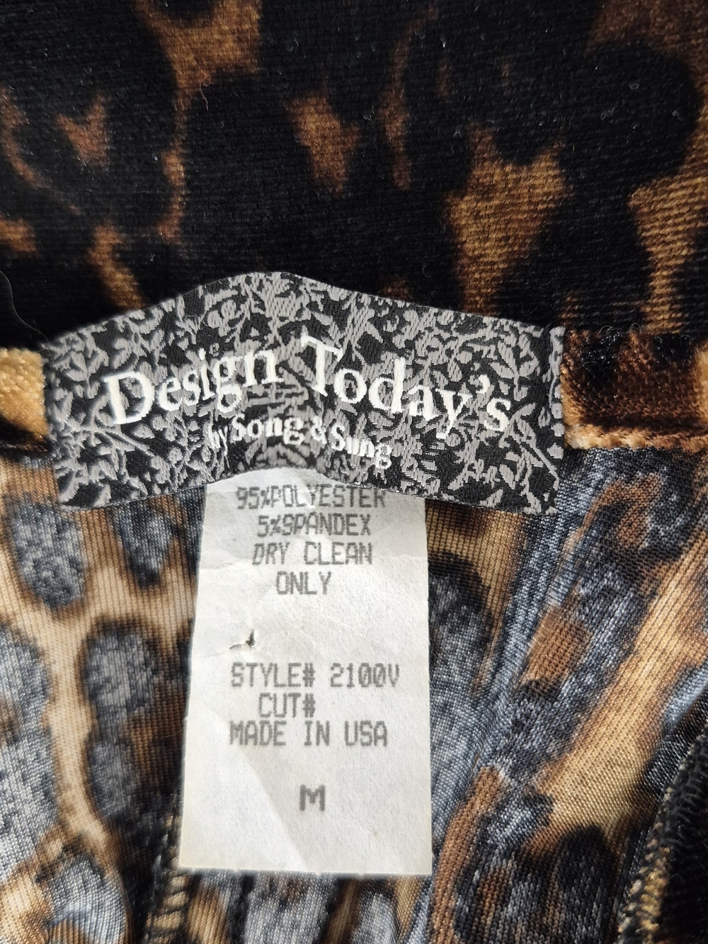Design Today's by Song & Sung Vintage (Med) Velvet Leopard Blazer Modern Size XS - Picture 14 of 16